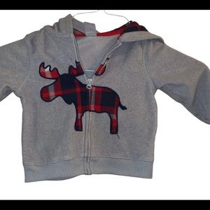 Carter’s • Gray Plaid Red Moose Jacket | 18M